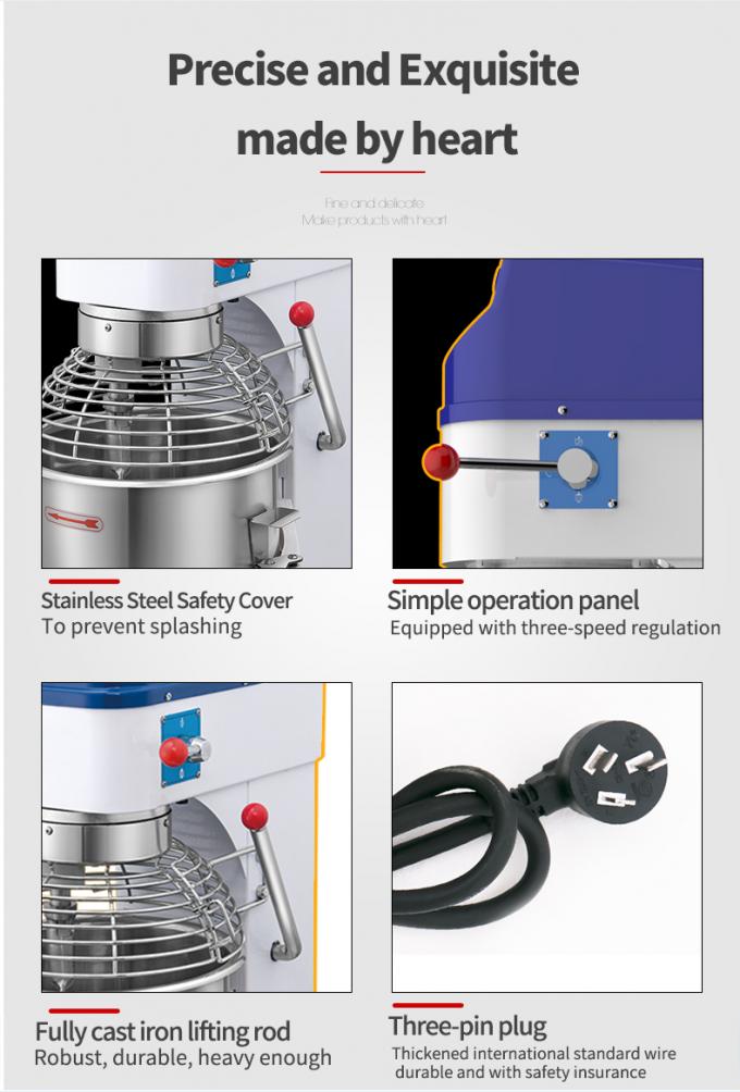 1300W 45L Food Mixer Machine / Multifunction 3 In 1 Standing Mixers