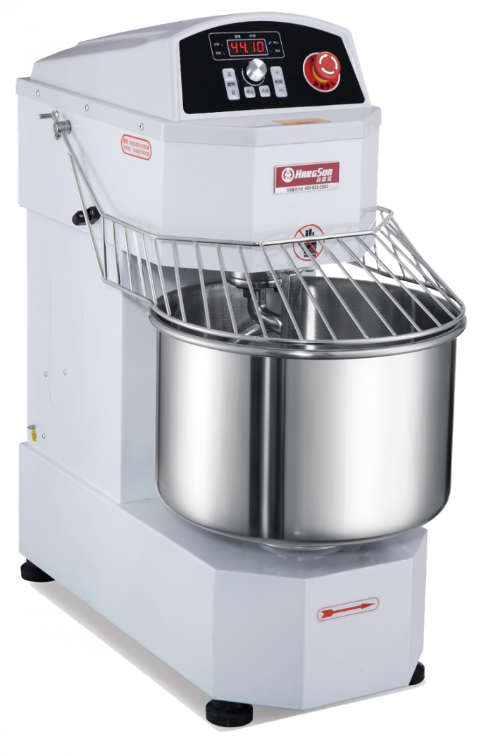 View of Frequency Changer 20L Bread Dough Mixing Machine Dough Kneading ...